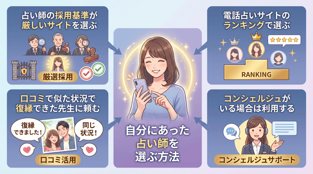 電話占いで自分にあった占い師を選ぶ方法